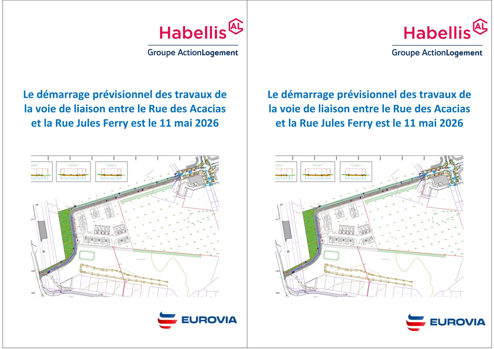 Travaux rue des acacias Paron HABELLIS