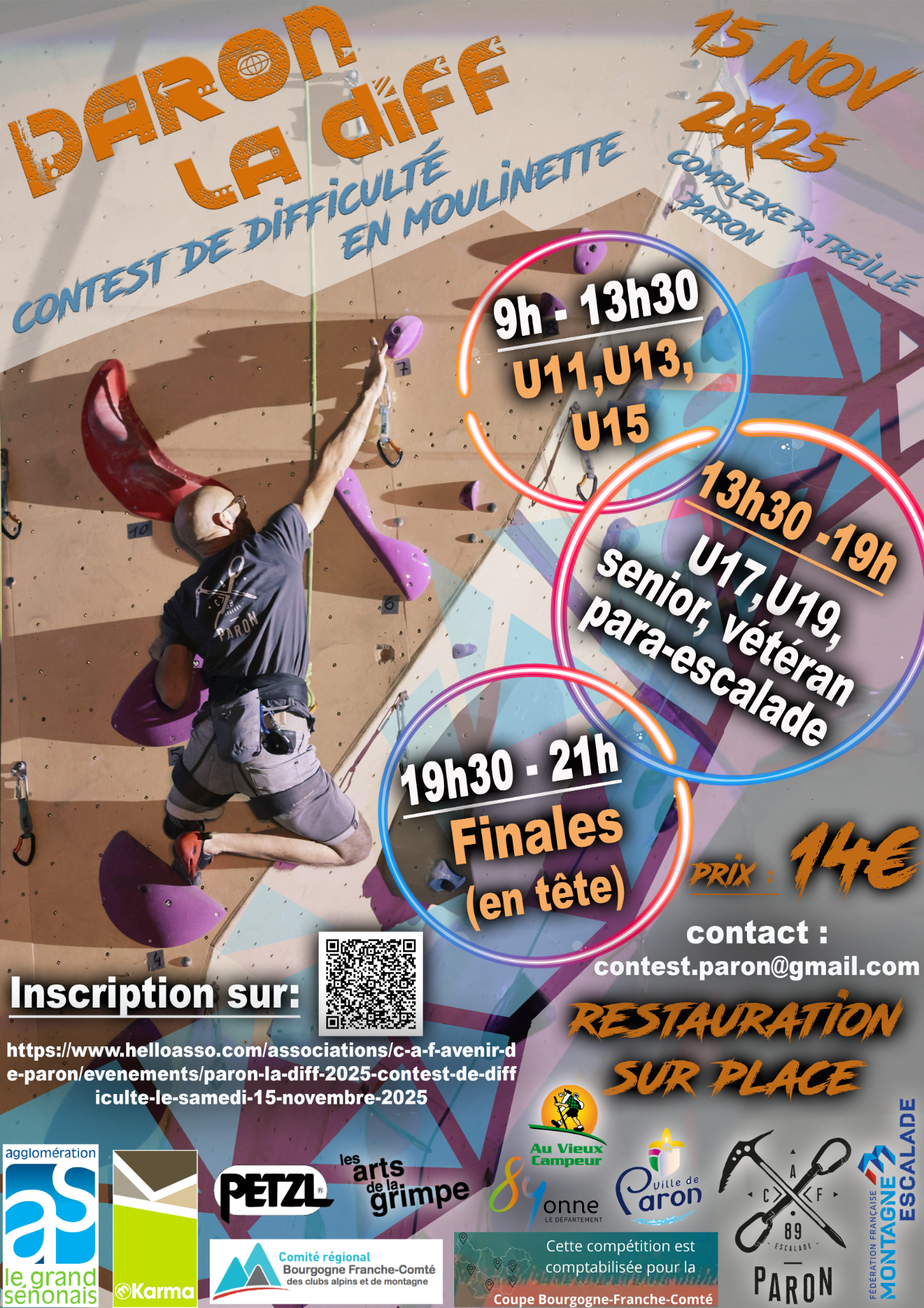 compétition d’escalade du samedi 15 novembre 2025.