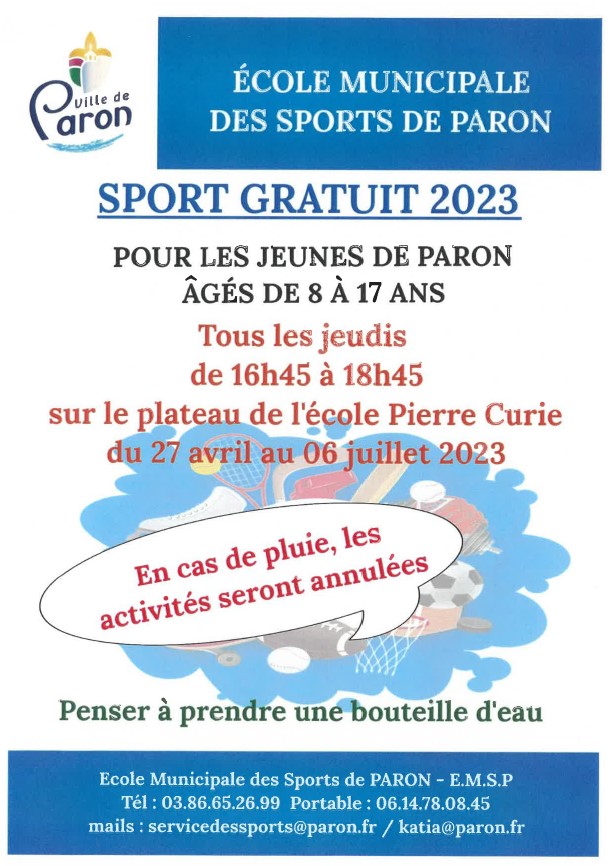 Affiche sport gratuit