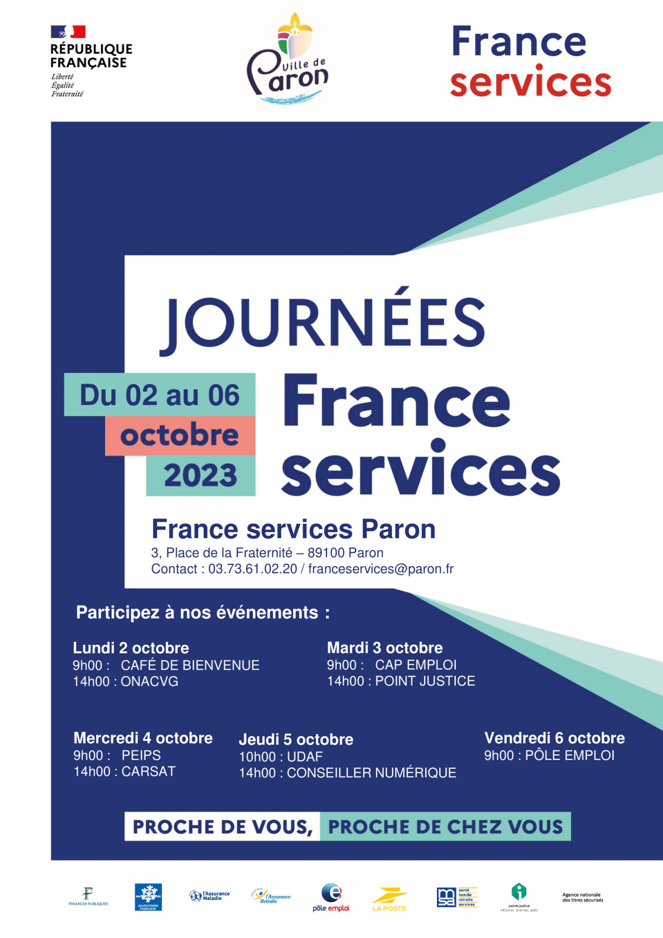 Journées France Services - Du 02 au 06 Octobre 2023