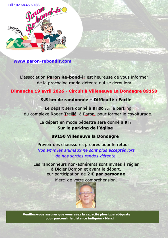 randonnée paron rebondir