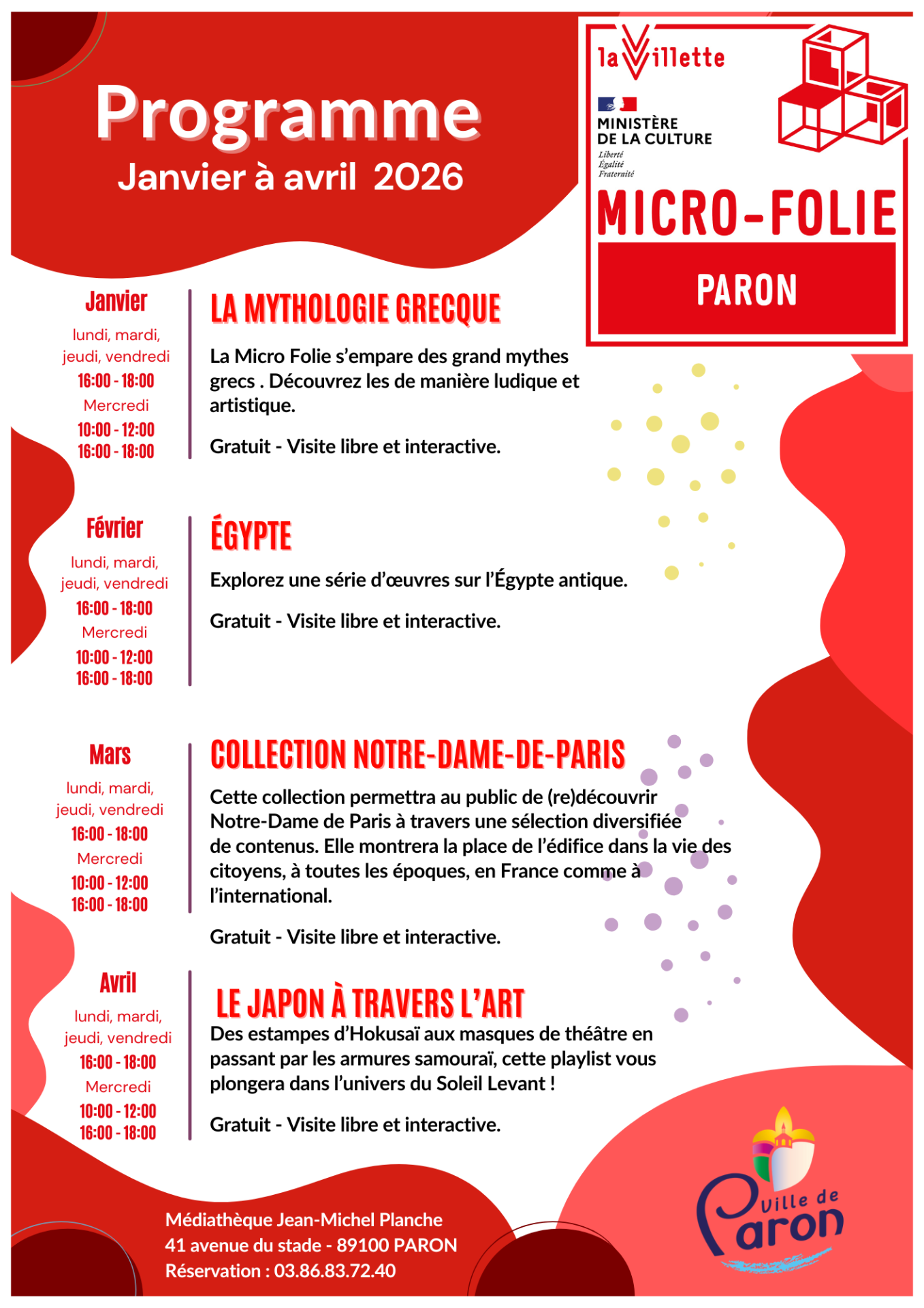 MICRO-FOLIE JANVIER-AVRIL 2026