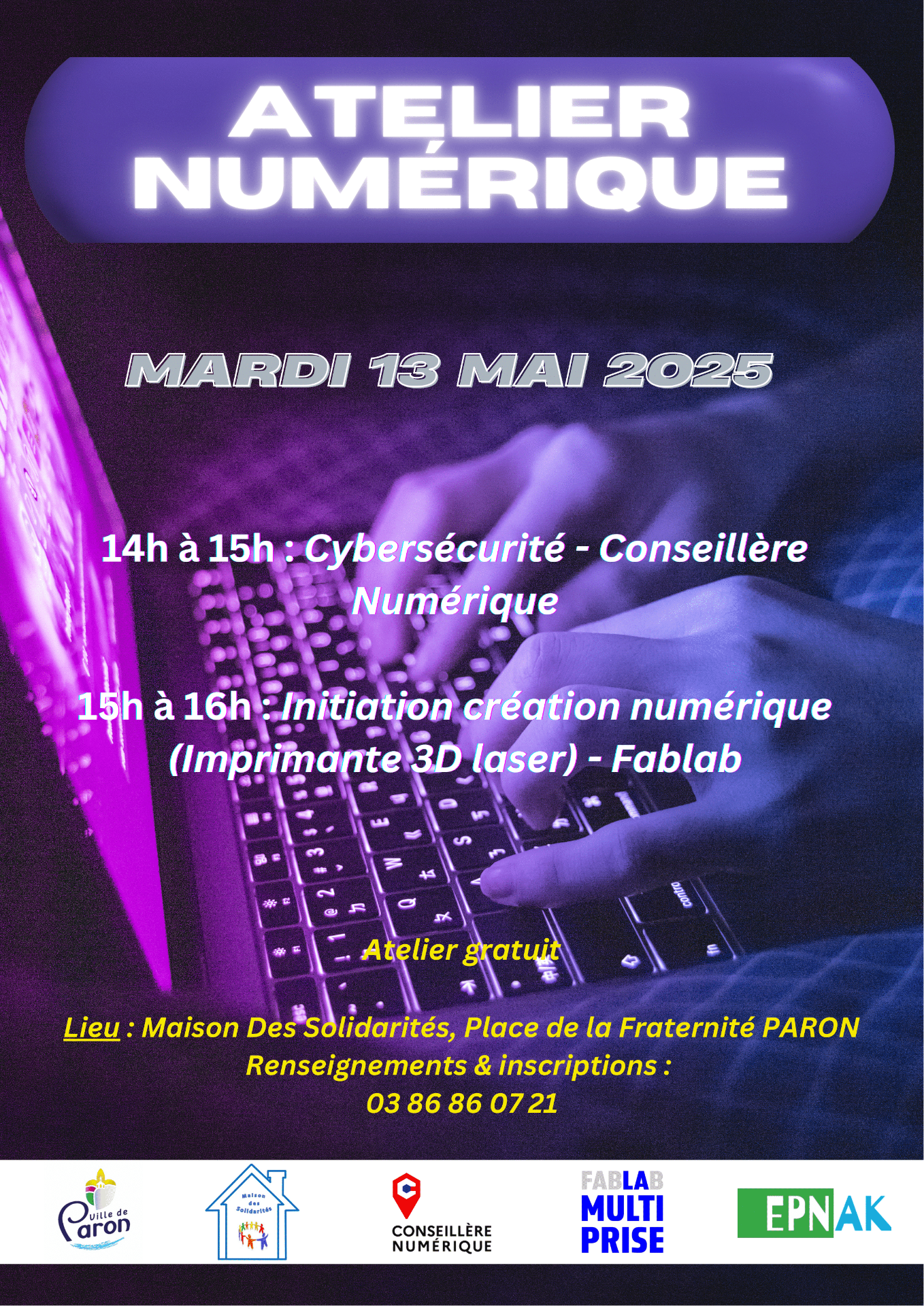 Atelier numérique mardi 12 mai 2025