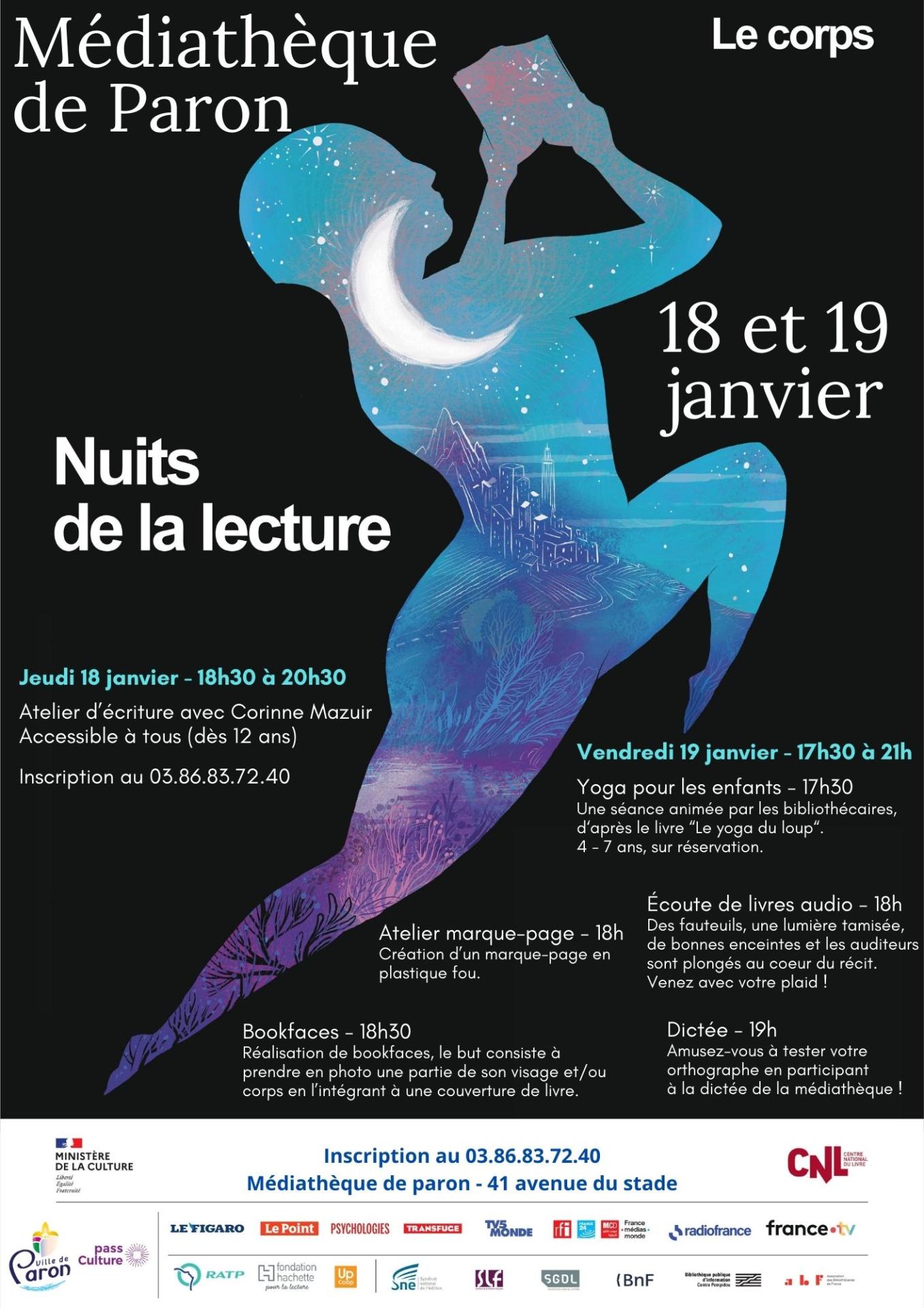 Nuits de la Lecture 2024 - 18 au 21 janvier 2024