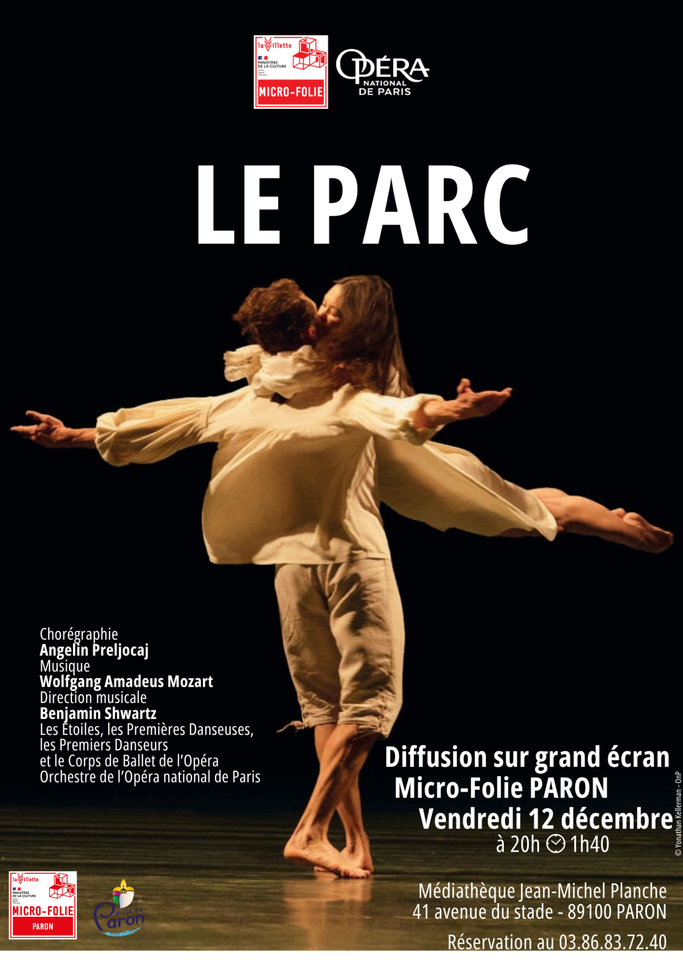 diffusion en direct du spectacle de Danse "Le Pacte" de Preljocaj.