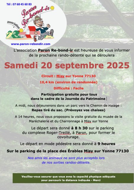 CHANGEMENT DE DATE RANDONNÉE.