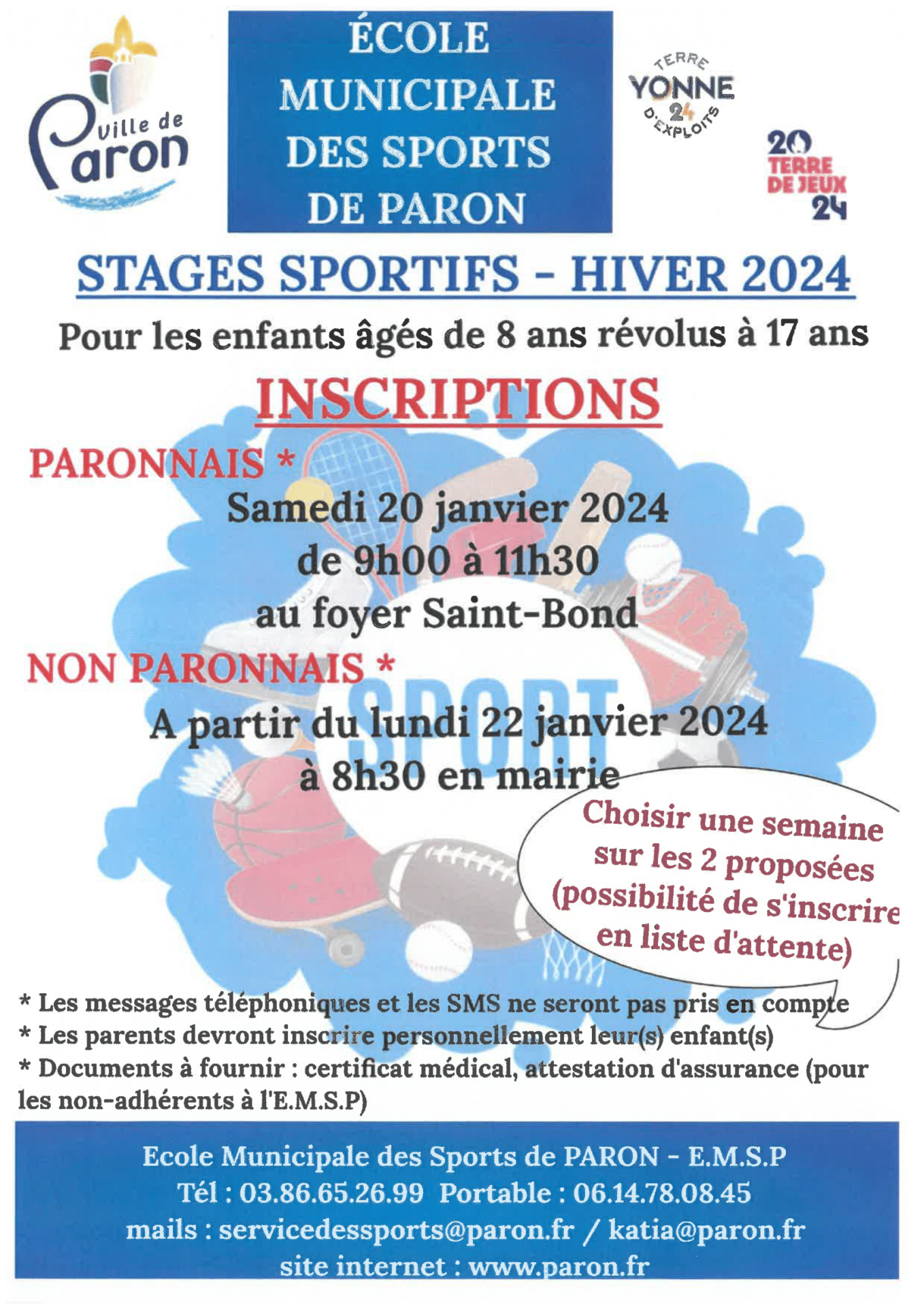 Stage Sportifs EMSP - Hiver 2024