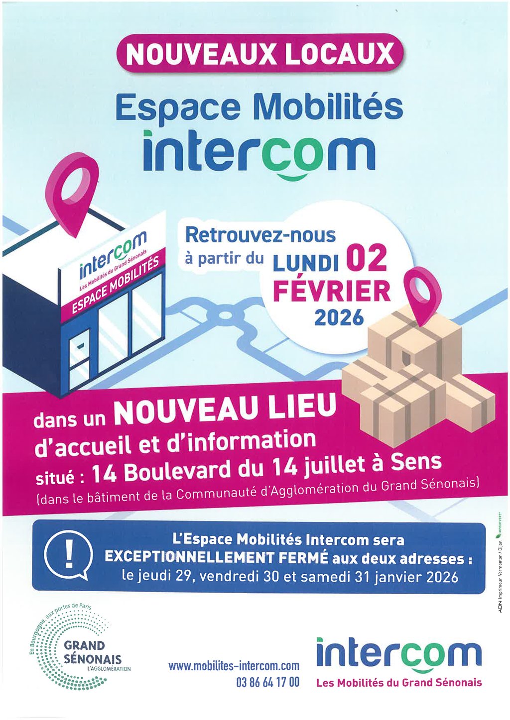 NOUVELLE ADRESSE POUR INTERCOM