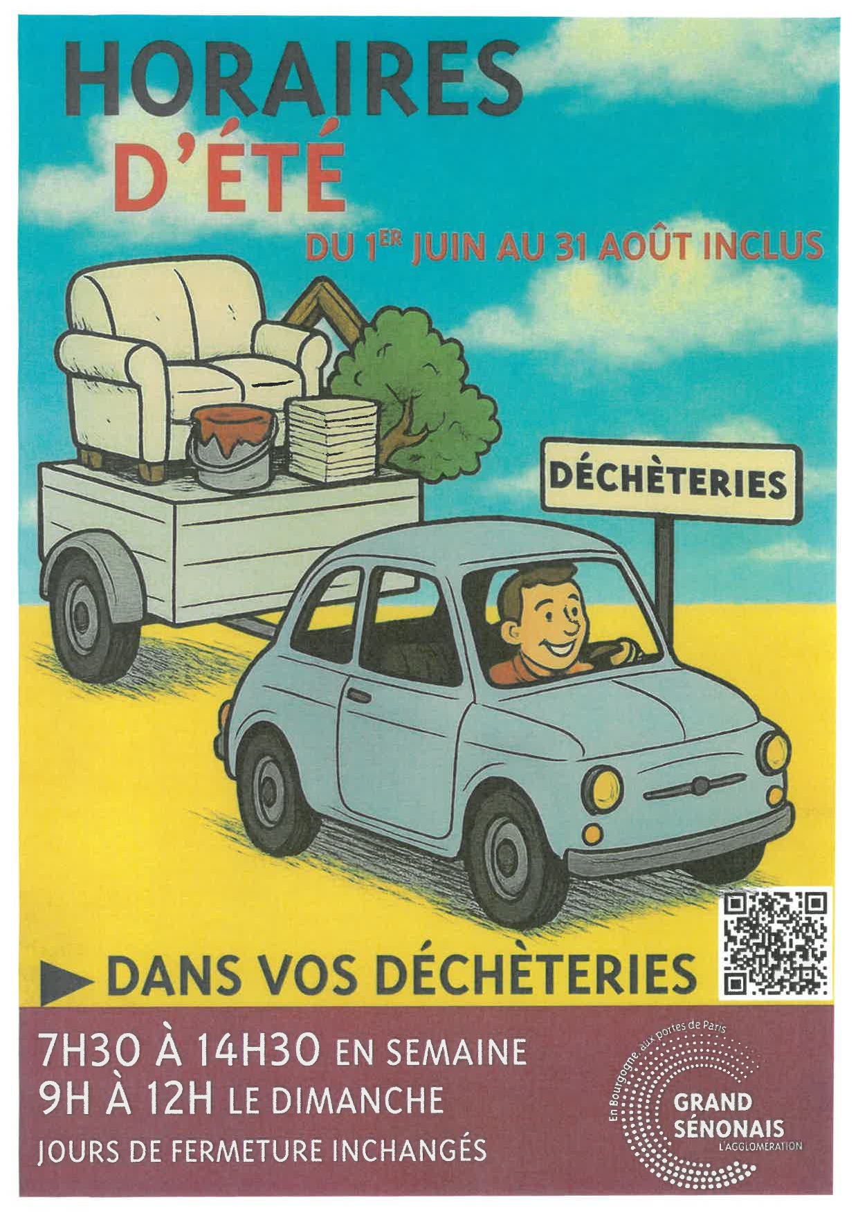 LES DÉCHÈTERIES SE METTENT À L'HEURE D'ÉTÉ !