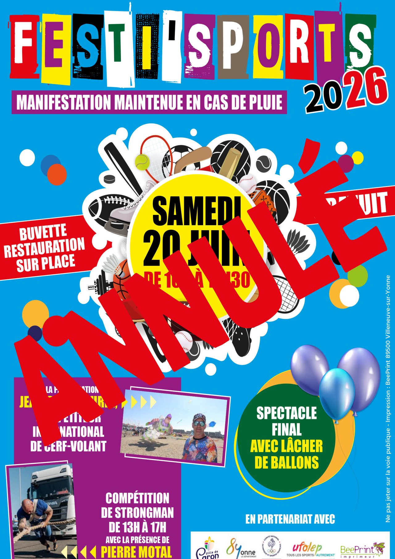 ANNULATION FESTI'SPORTS